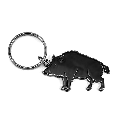 Portachiave Cinghiale Nero Lucido