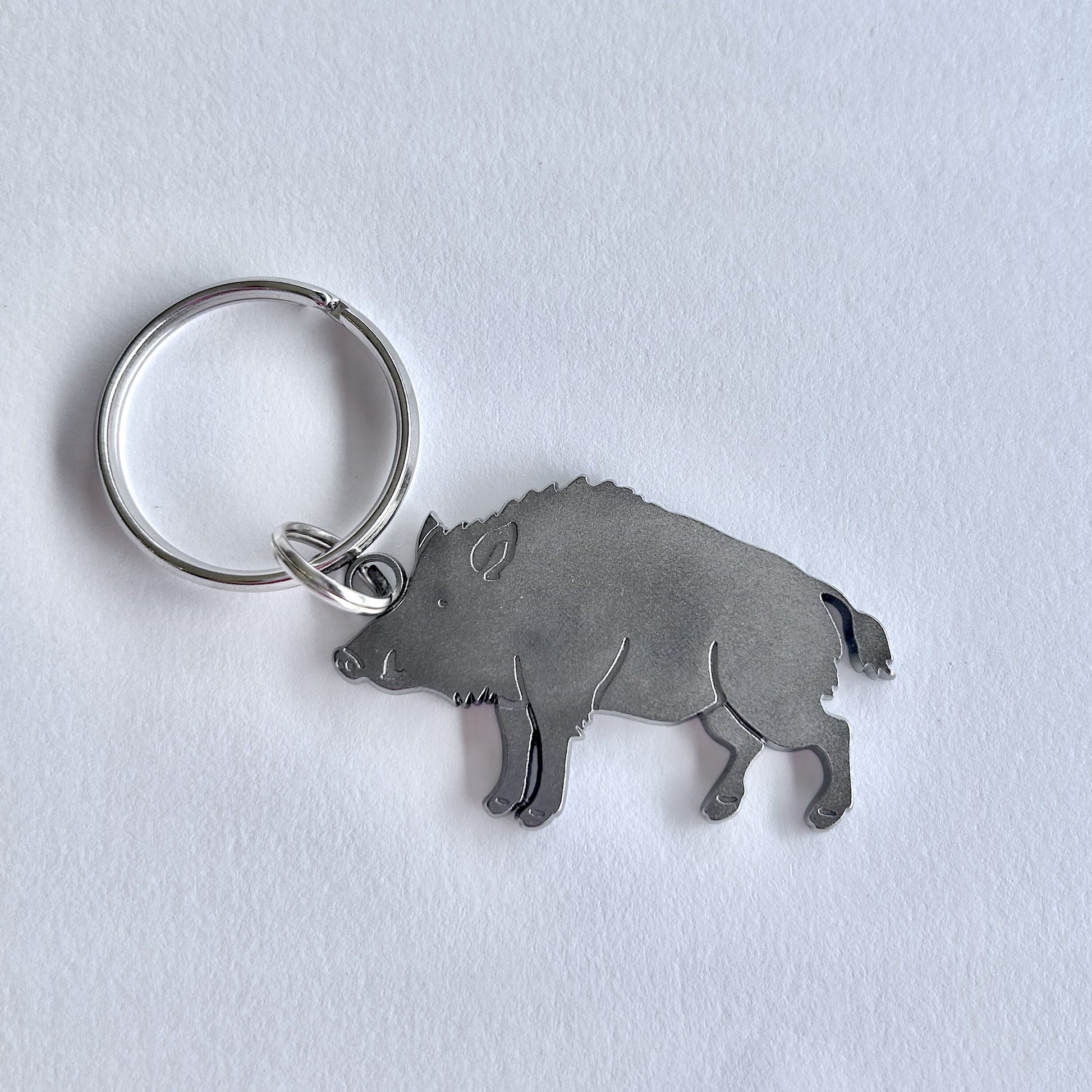 Portachiave Cinghiale Nero Opaco
