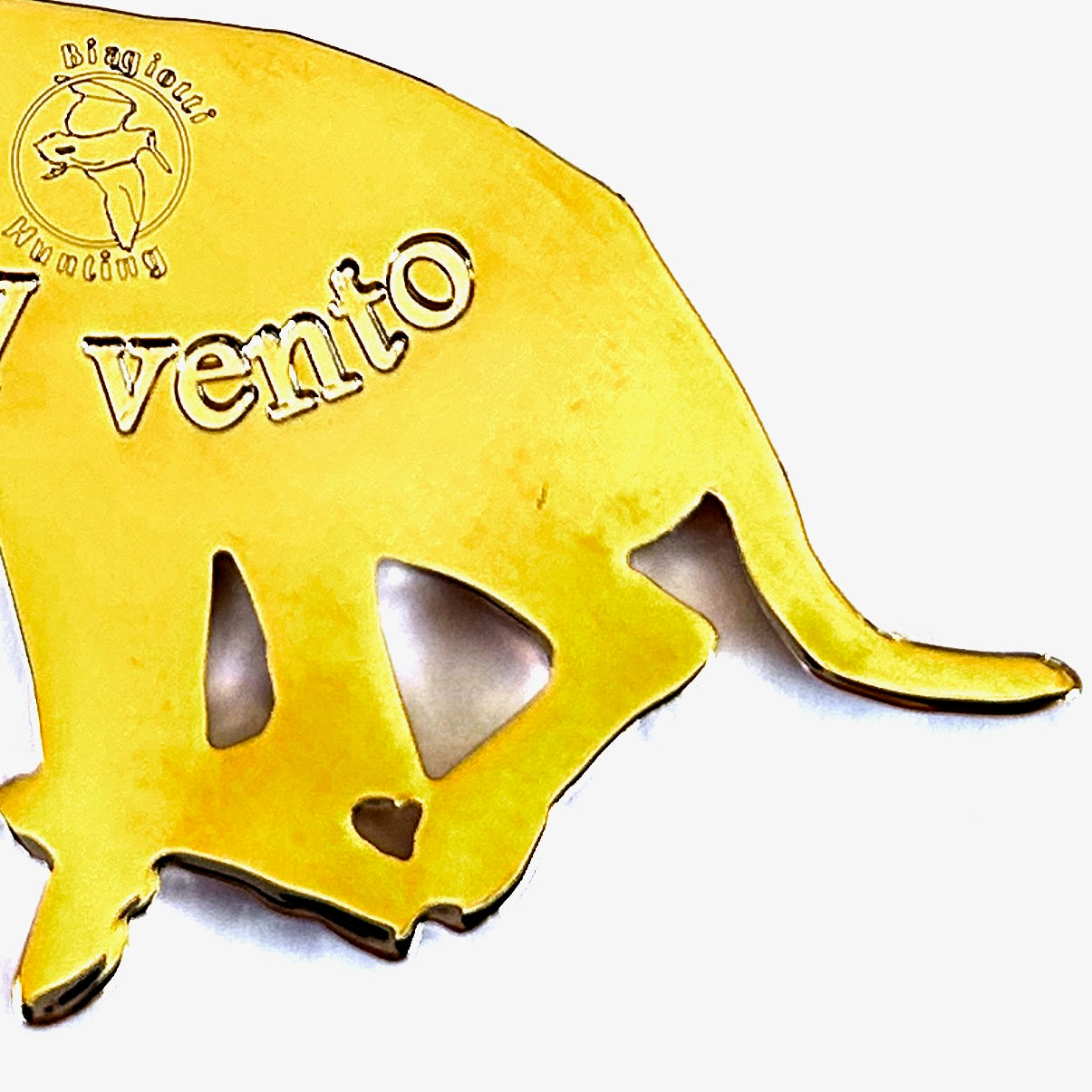 Portachiavi Pointer Oro retro dettaglio