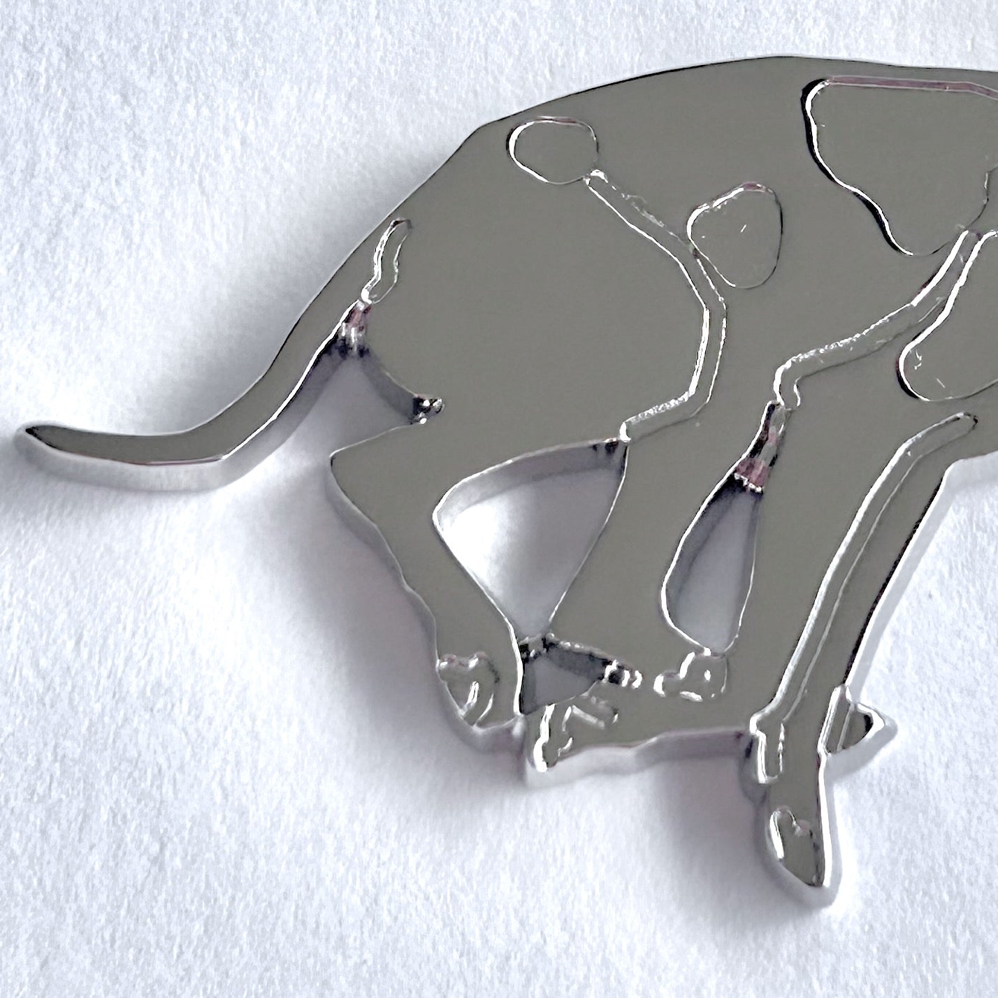 Portachiavi Pointer Argento Fronte dettaglio