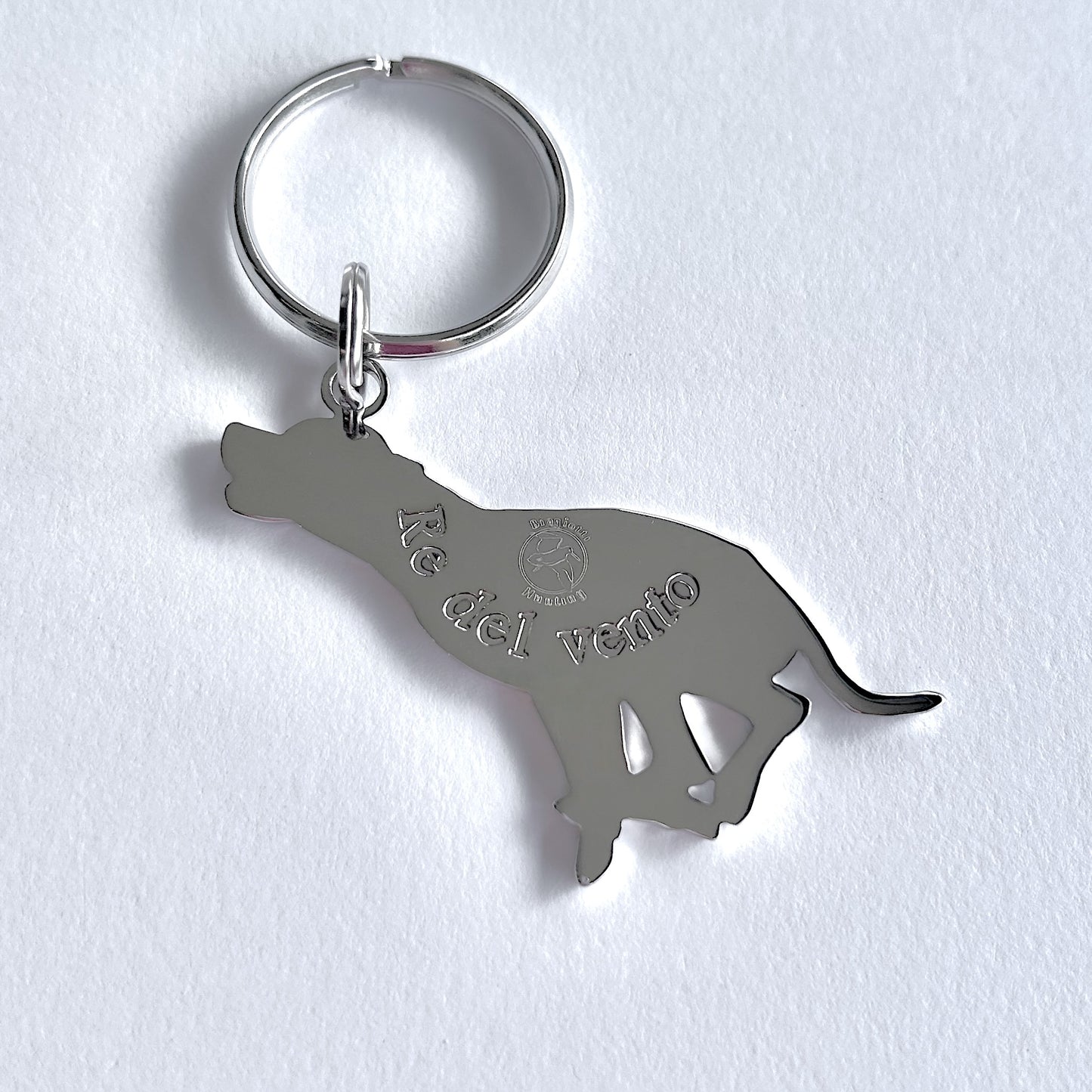 Portachiavi Pointer Argento Retro