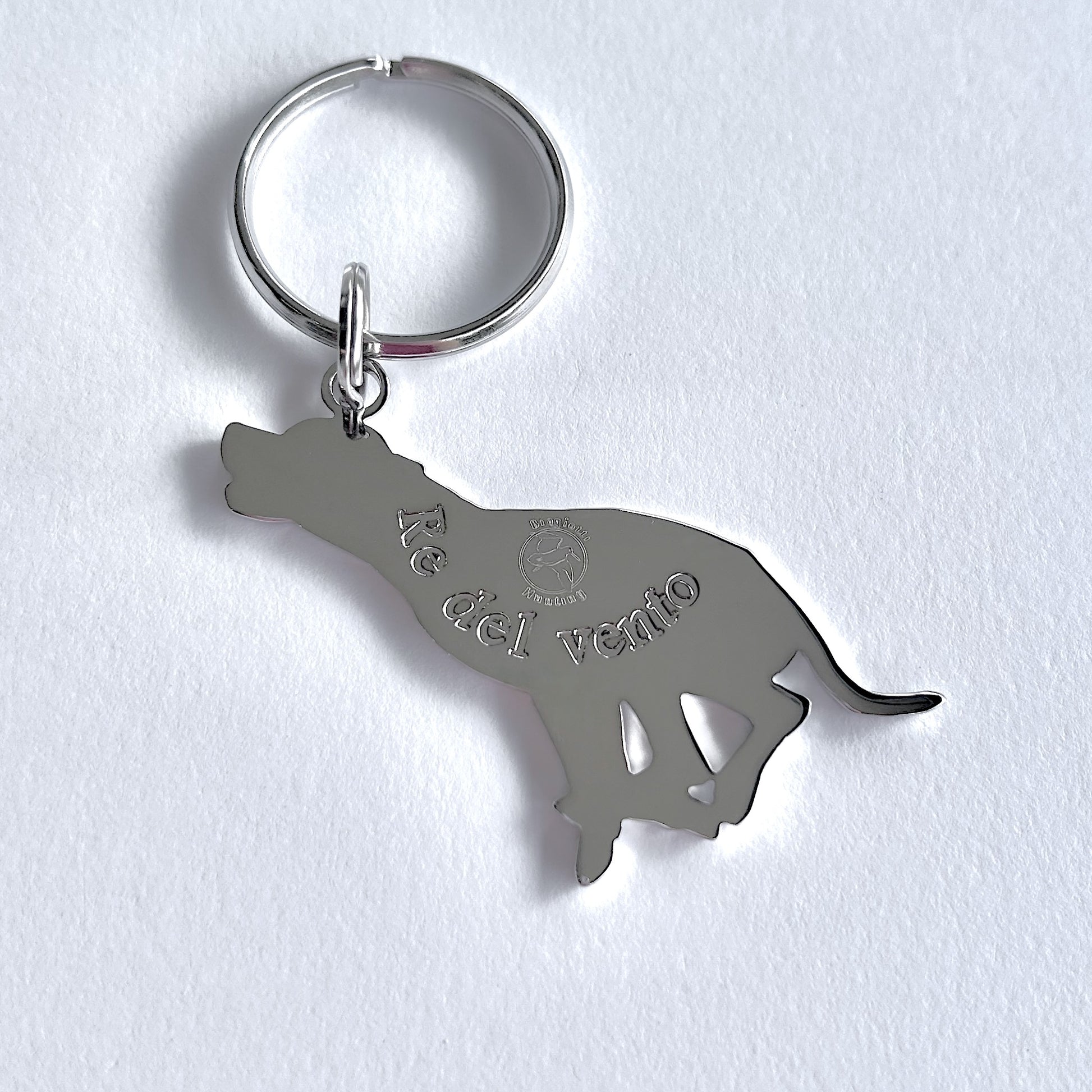 Portachiavi Pointer Argento Retro