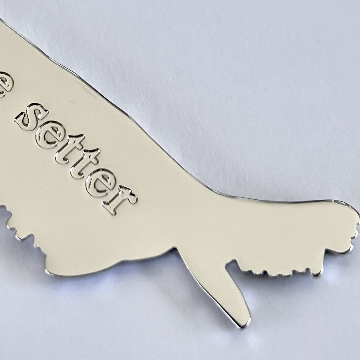 Portachiave Setter Argento dettaglio